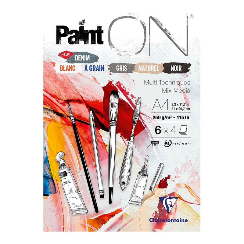 PaintON Pad Assorted A4 24sh