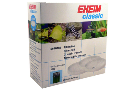 Eheim Classic 250 Filter Pad 3pk - White, designed for optimal aquarium filtration and enhanced water clarity.