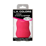 Vibrant pink LA Colors Makeup Blending Sponge designed for flawless blending of foundation and concealer in hard-to-reach areas.