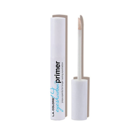 LA Colors Eyeshadow Primer in Nude creates a smooth, long-lasting base for vibrant, crease-free eyeshadow application.