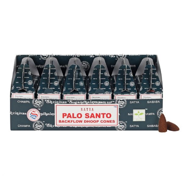 Satya Palo Santo Backflow Incense Cone 6 Pkts x 24 Cones