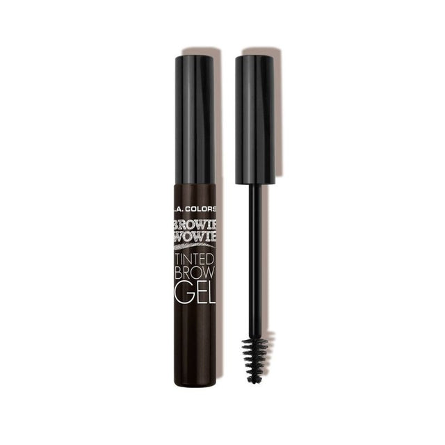 LA Colors Tinted Brow Gel in Dark Brown enhances and defines brows with buildable coverage and a long-lasting hold.