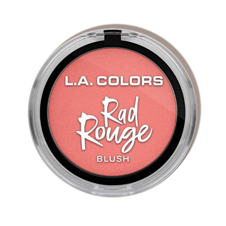 LA Colors Rad Rouge Blush in Bodacious showcases a silky, blendable formula for a radiant, sun-kissed glow on all skin tones.