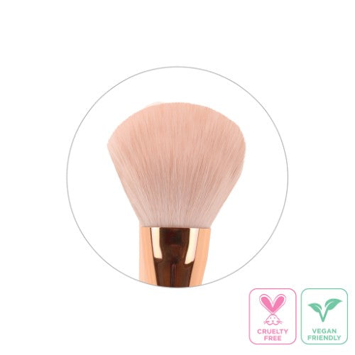 Large Powder Brush from LA Colors with dense bristles for effortless powder application and a chic black and rose gold handle.