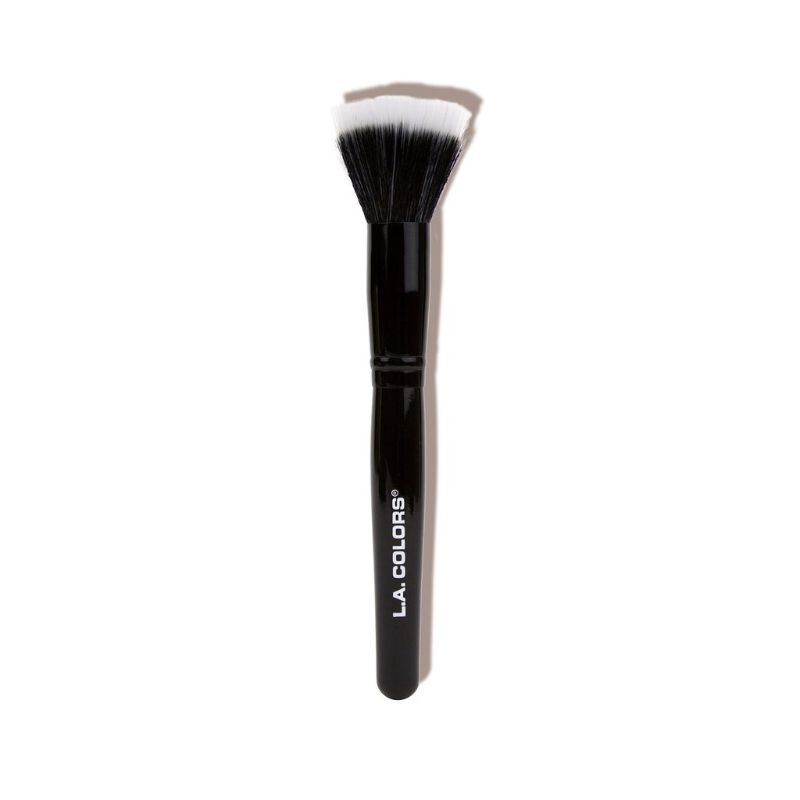 LA Colors Stippler Brush for flawless airbrushed makeup application, perfect for liquid and cream foundations, soft dual-fiber bristles.