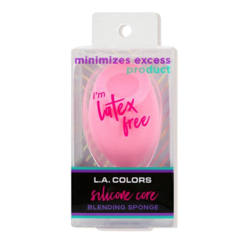 L.A. COLORS Silicone Core Blending Sponge with teardrop shape, reduces product absorption for flawless makeup application.