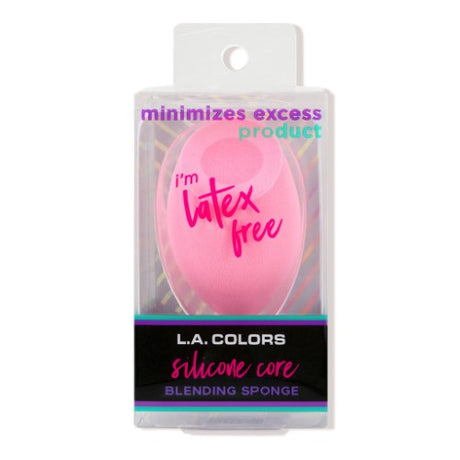 L.A. COLORS Silicone Core Blending Sponge with teardrop shape, reduces product absorption for flawless makeup application.