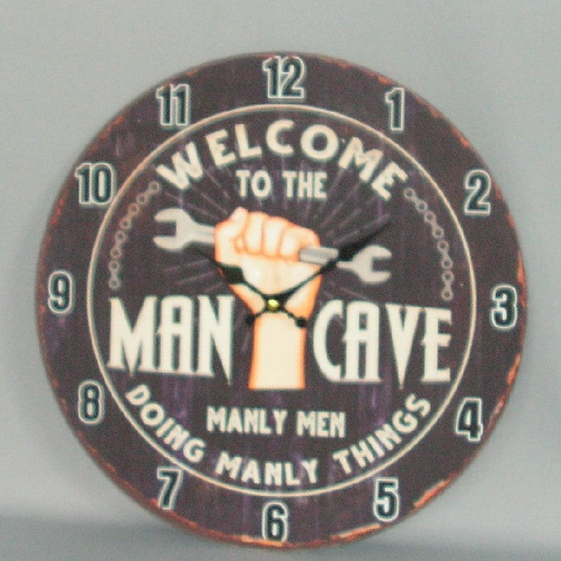 Clock - Board Man Cave - 34cm