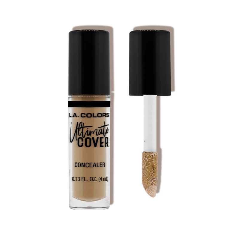 Ultimate Cover Concealer in 24 matte shades with XL applicator; perfect for full coverage and skin-friendly makeup.