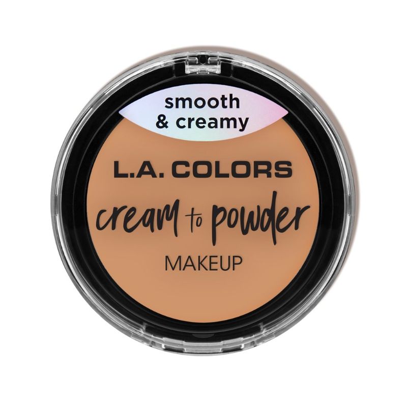 LA Colors Cream to Powder in Natural offers a lightweight, full-coverage foundation that smoothly transitions to a velvety matte finish.