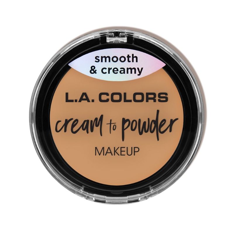 LA Colors Cream to Powder in Nude offers lightweight, full-coverage foundation with a smooth, velvety finish and convenient applicator.