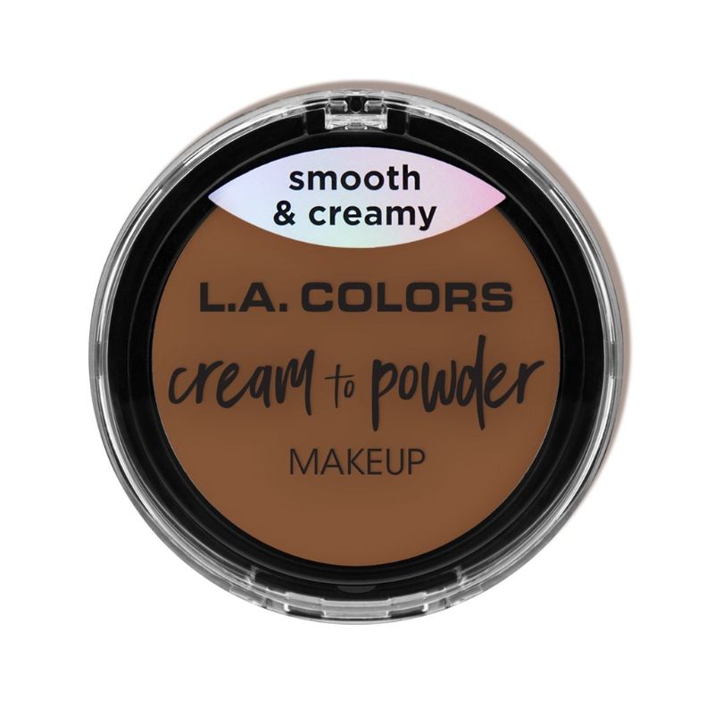 LA Colors Cream to Powder in Toast offers lightweight, seamless coverage with a velvety finish, ideal for all-day wear and touch-ups.