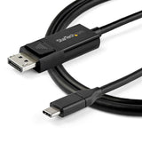 USB C to DisplayPort 1.4 cable, 1m long, supports 8K resolution and bidirectional connections for seamless display setups.