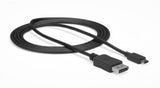 USB-C to DisplayPort Adapter Cable, 6 ft, supports 4K at 60 Hz for seamless connectivity between devices and monitors.