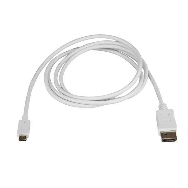 1.8m USB C to DisplayPort Cable - 4K 60Hz - White