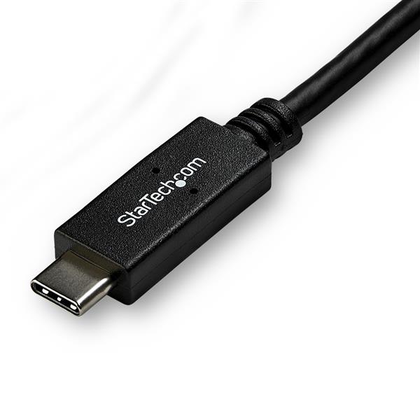 6.6' USB-C to DVI cable in black, supports 1920 x 1200 resolution for seamless connections to monitors.