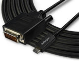 USB-C to DVI cable, 6.6 feet long, supports 1920 x 1200 resolution for seamless connections to monitors.