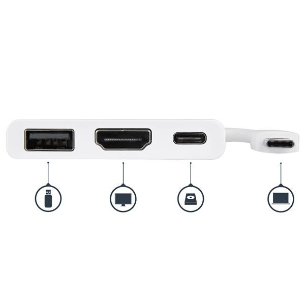 USB C Multiport Adapter with HDMI 4K - PD - 1x USB 3.0 Type A - USB C Video