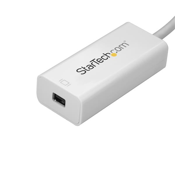 USB-C to Mini DisplayPort adapter in white, delivering 4K 60Hz video output for seamless high-definition connections.