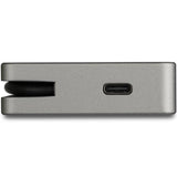 USB C Multiport Video Adapter in Space Gray, offering 4-in-1 connectivity with 95W power delivery and 4K video output.