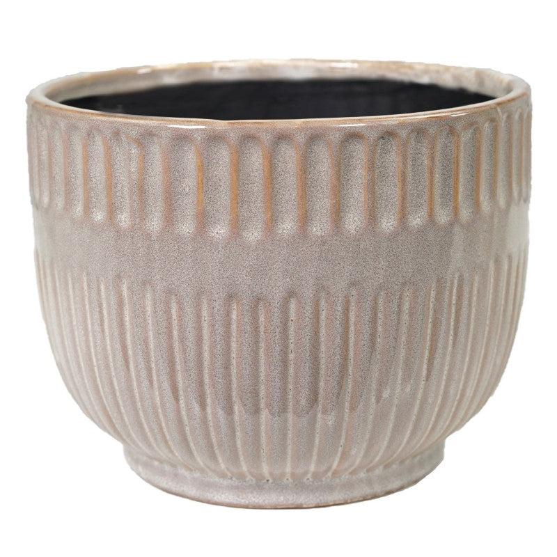 Elegant ceramic round pot (H135xD17cm) serving as a versatile vase or planter for stylish plant displays.