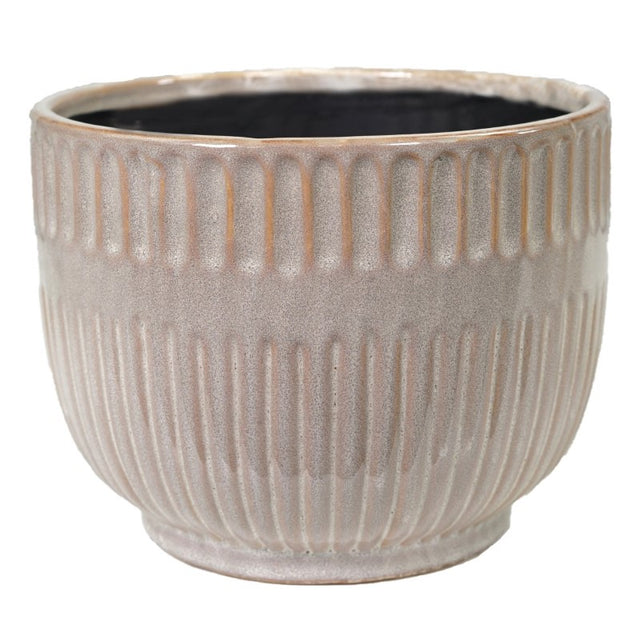 Elegant ceramic round pot (H135xD17cm) serving as a versatile vase or planter for stylish plant displays.