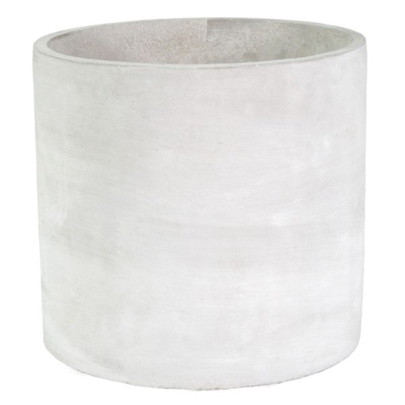 Stylish cement cylinder planter, D18.5 x H17.5 cm, perfect for indoor/outdoor plants and modern decor accents.
