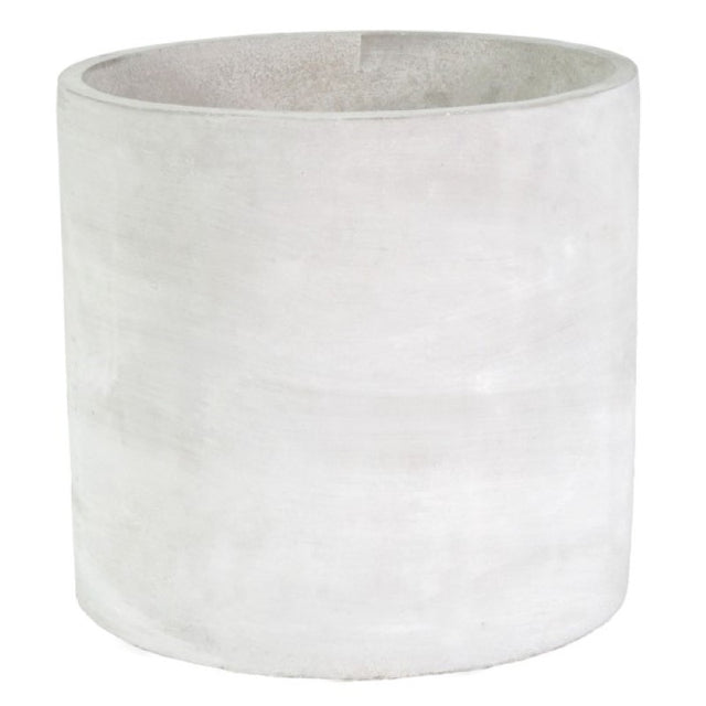 Stylish cement cylinder planter, D18.5 x H17.5 cm, perfect for indoor/outdoor plants and modern decor accents.