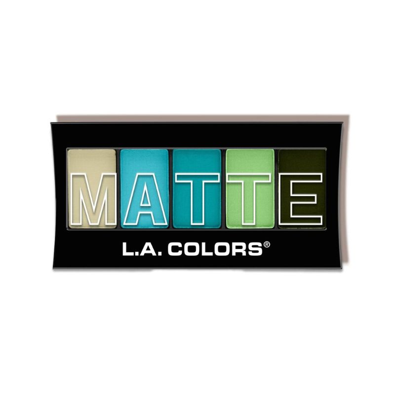LA Colors Matte 5 Color Eyeshadow - Teal Argyle