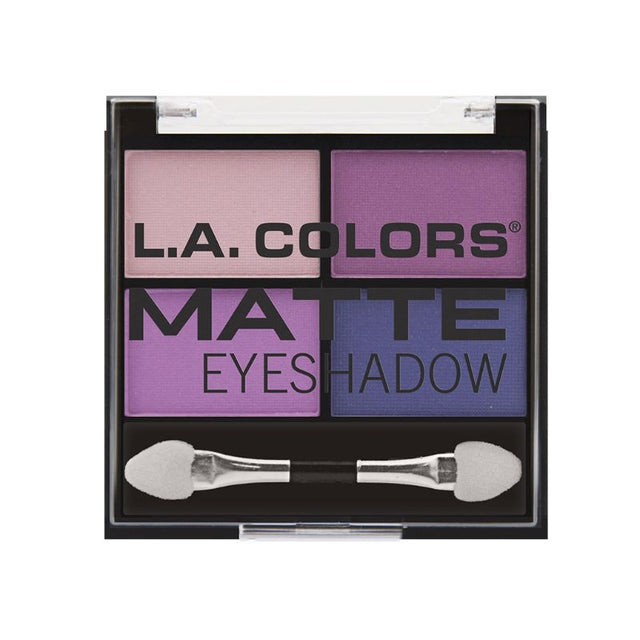 LA Colors Mattenificent palette featuring 4 versatile nude matte eyeshadow shades for effortless day-to-night looks.