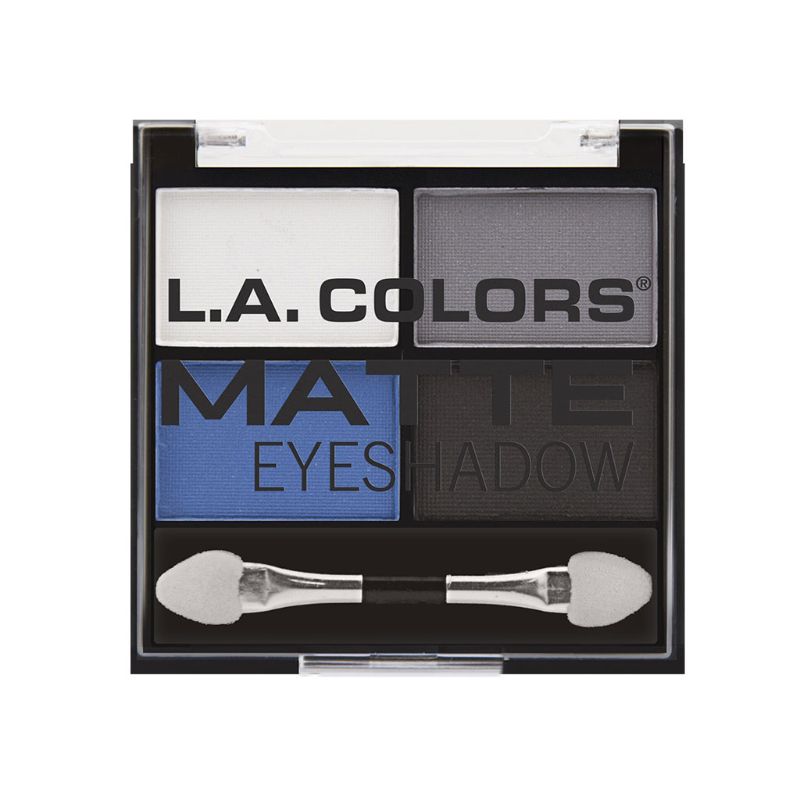 LA Colors 4 Color Matte Eyeshadow palette featuring four soft matte nude shades for versatile everyday eye looks.