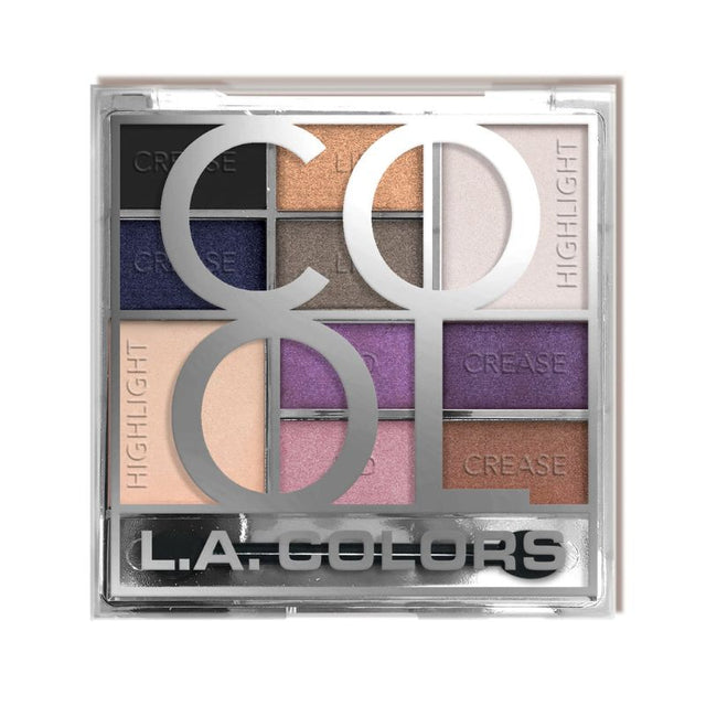 Color Block Eyeshadow palette featuring 2 highlighter pans and 8 versatile shades for creating stunning eye looks.