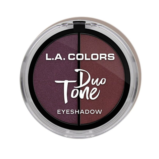 Duo tone eyeshadow palette in Merlot with 16 shades, mirror, and applicator for versatile eye looks.