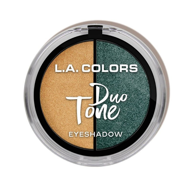 Duo tone eyeshadow palette with 16 rich colors and finishes, includes mirror and applicator for versatile eye looks.