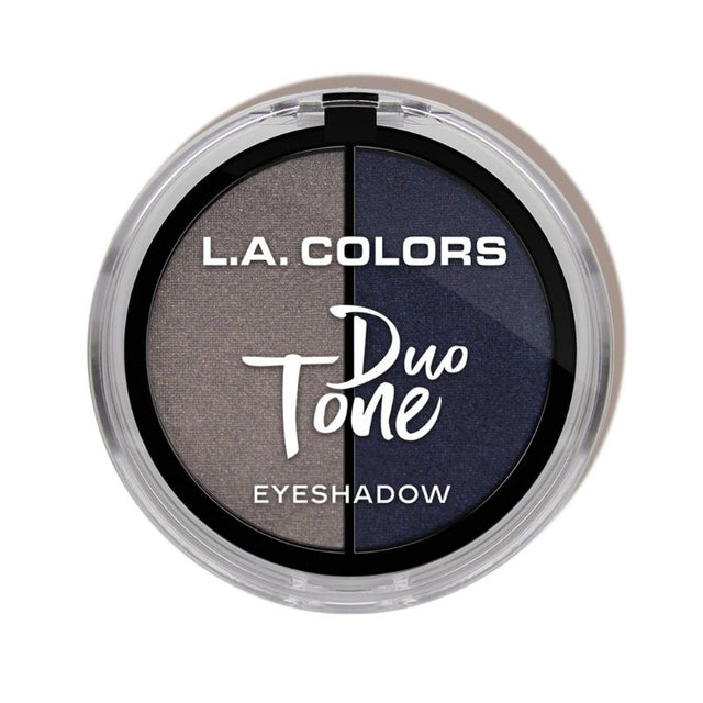 LA Colors Duo Tone Eyeshadow in Night Sky featuring 16 vibrant shades, mirror, and dual-ended applicator for versatile looks.