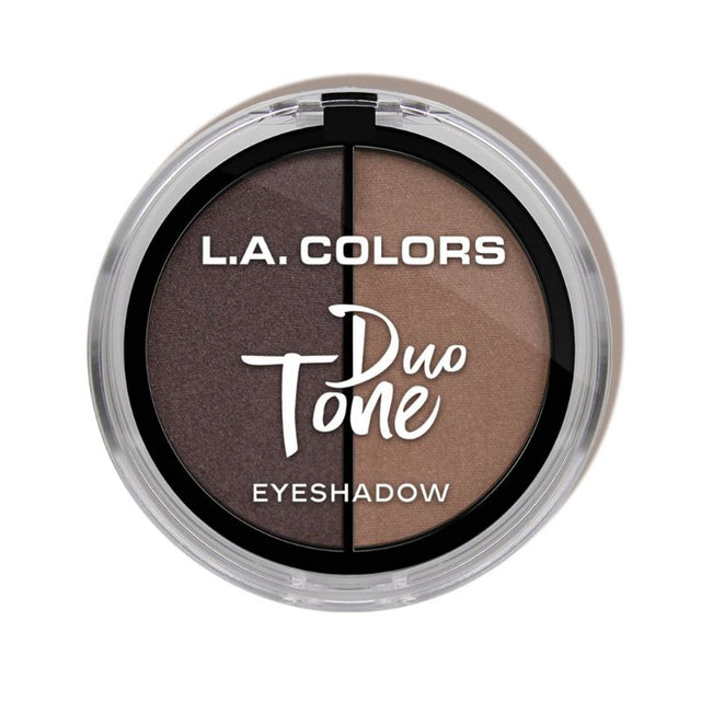 LA Colors Duo Tone Eyeshadow in 'Last Night' features 16 paired shades, perfect for versatile and stunning eye looks.