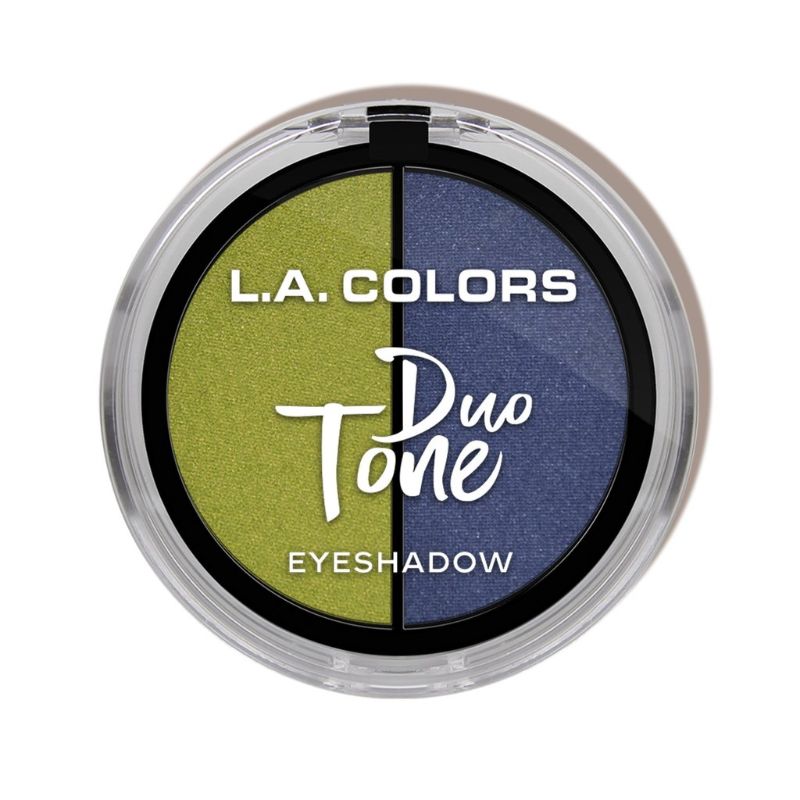 LA Colors Duo Tone Eyeshadow in Escape features 16 vibrant shades, with a mirror and applicator for versatile eye looks.