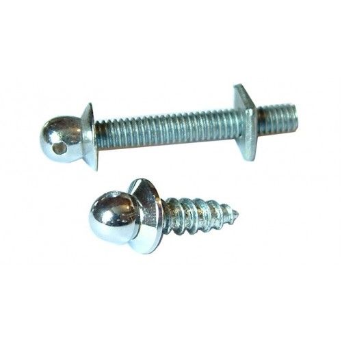 Sturdy 1-1/2" basin stays with chrome head, ideal for securing bath and sink chain assemblies easily and reliably.