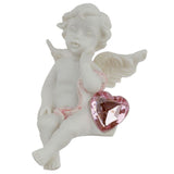Set of 12 assorted cherub figurines in resin, each 7cm tall, embodying love and serenity for home decor.