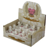 Set of 12 resin cherub figurines, each 7cm tall, embodying love and serenity for home decor or gifts.
