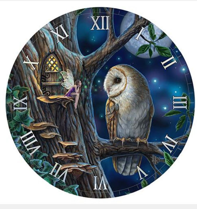 Whimsical wall clock featuring fairy tale imagery, perfect for home decor and fantasy art lovers.