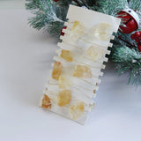 Citrine crystal fairy lights, 2 meters long with 20 genuine stones, battery-operated for enchanting decor and ambiance.