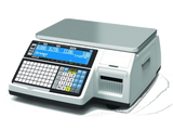 CAS CL5200 Retail Scale with label printing, 3-30 kg capacity, fast 100mm/sec printing, user-friendly display, and versatile connections.