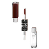 Lockin' Lip Color features a dual-ended design with a matte shade and clear gloss for vibrant, long-lasting lips.