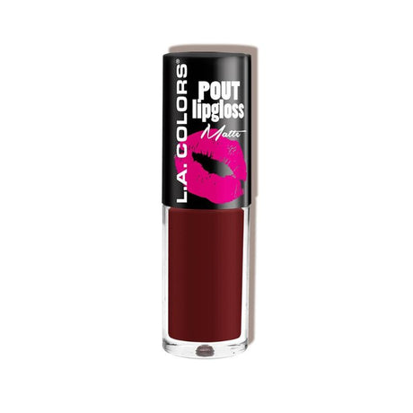 LA Colors Pout Matte Lipgloss in XOXO, offering long-lasting, vibrant matte color perfect for any occasion.