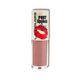 Pout Shiny Lipgloss offers a super shiny, moisturizing finish with shimmering flecks, perfect for versatile lip looks.