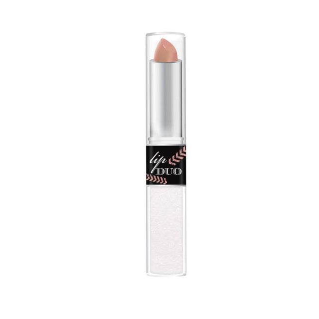 LA Colors Lip Duo Clarity in Nude: creamy nude lipstick paired with glossy lip gloss for a perfect, plump pout.