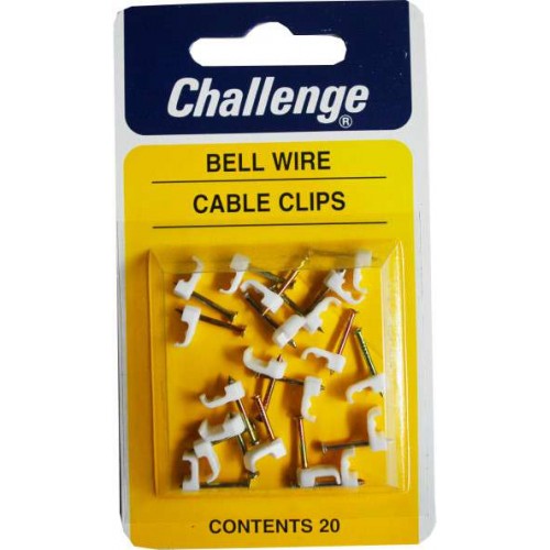 Cable clips for organizing 1mm bell wire cables; includes 20 pre-installed pins for quick and easy installation.