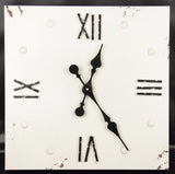 Large Square Taylor Clock with a minimalist design, featuring a clear face for easy readability in contemporary decor.