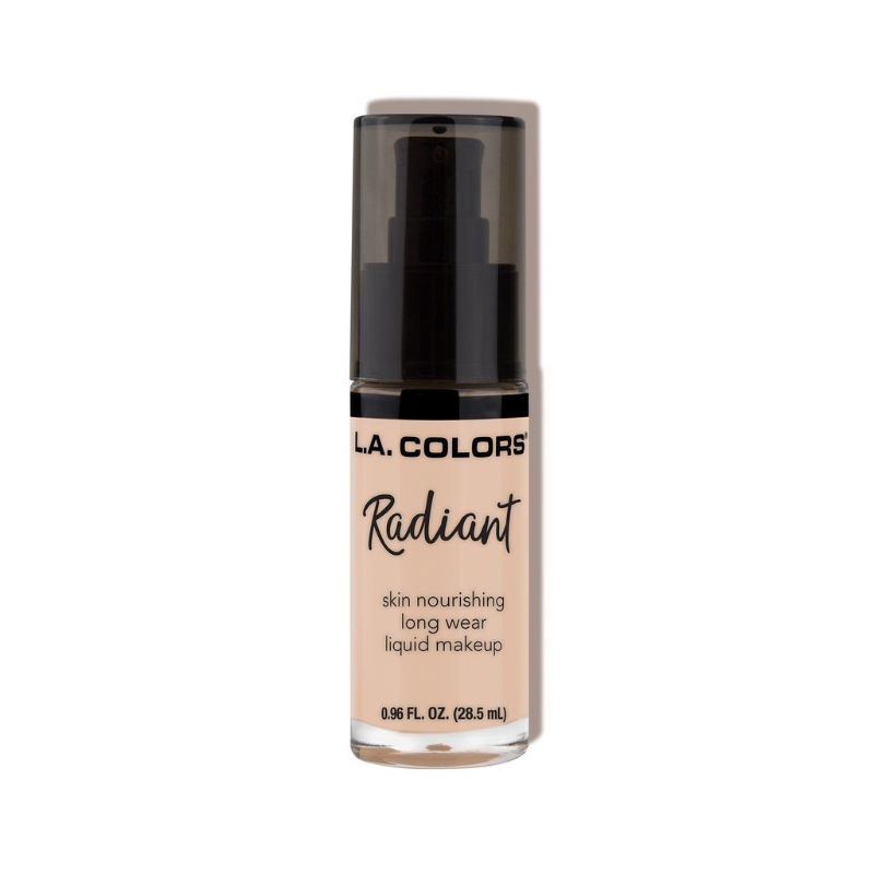 LA Colors Radiant Liquid Foundation in Ivory offers lightweight, buildable coverage for a flawless, dewy finish.